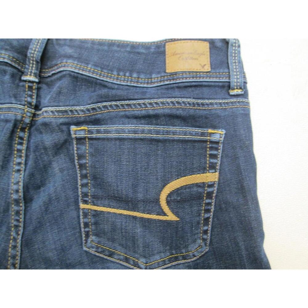 American Eagle Slim Boot Jeans Womens Size 8 Regular Blue Denim Stretch - Picture 8 of 13